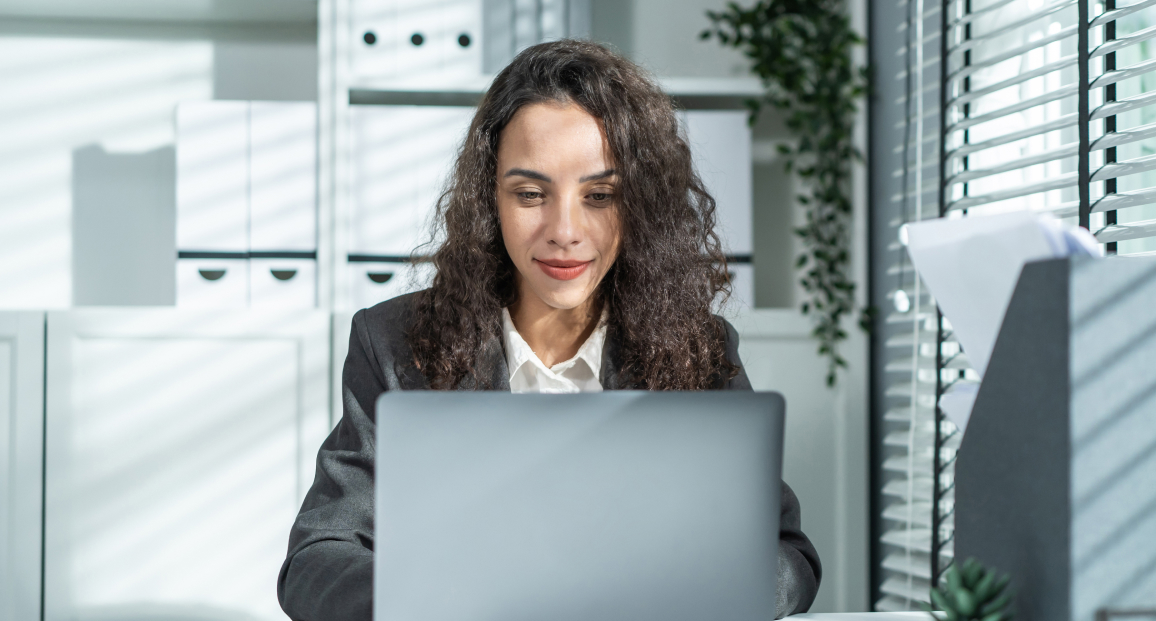 business woman smile