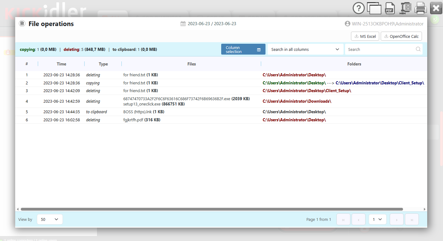 Screenshot File Transfer Tracking and Blocking