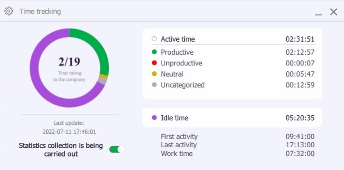 self-monitoring interface