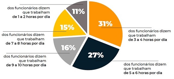 Estatísticas de produtividade dos funcionários Kickidler