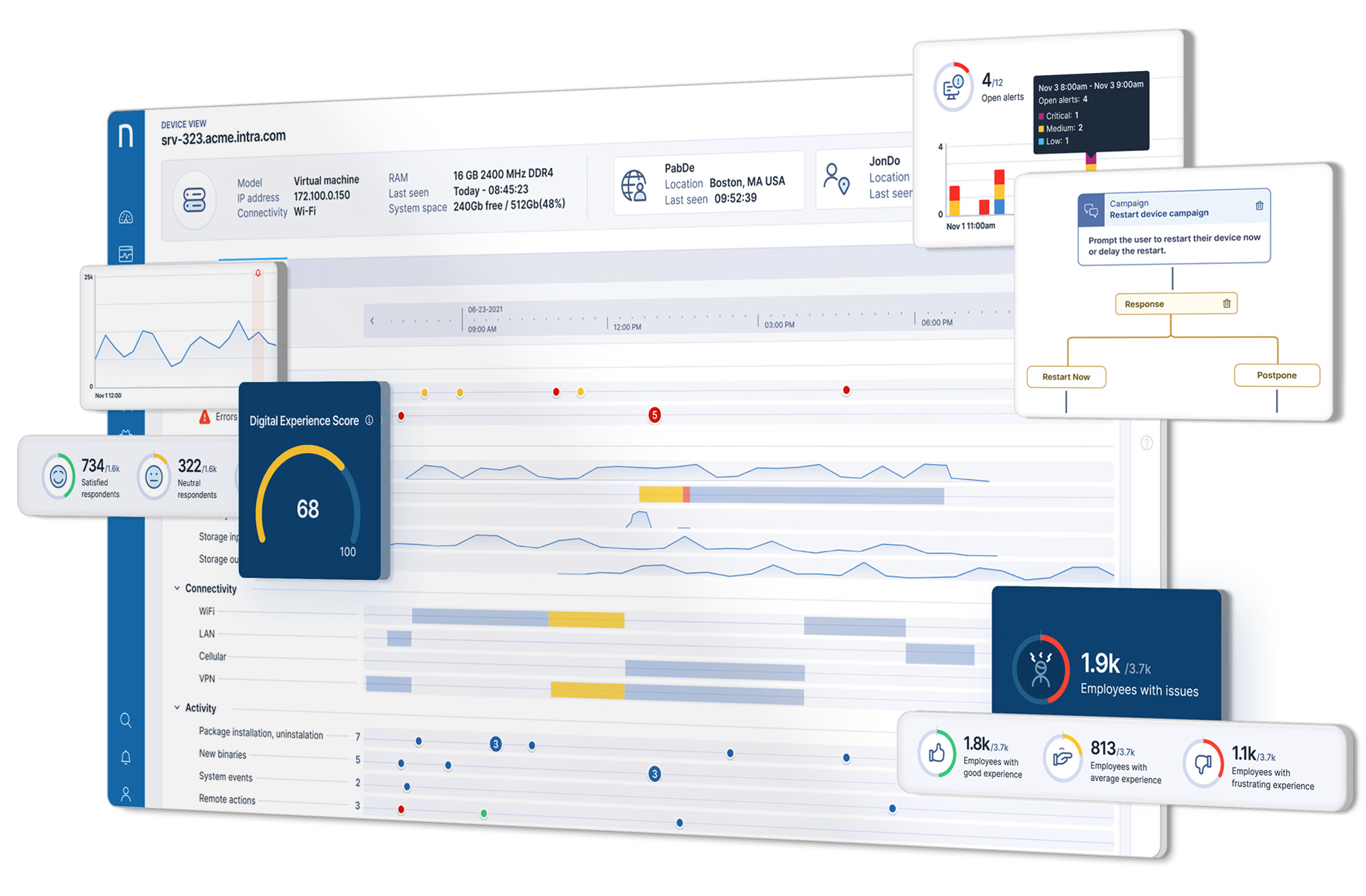 Nexthink interface.