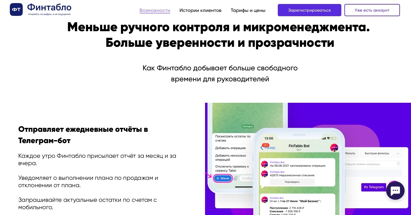 Финтабло система управления финансами.