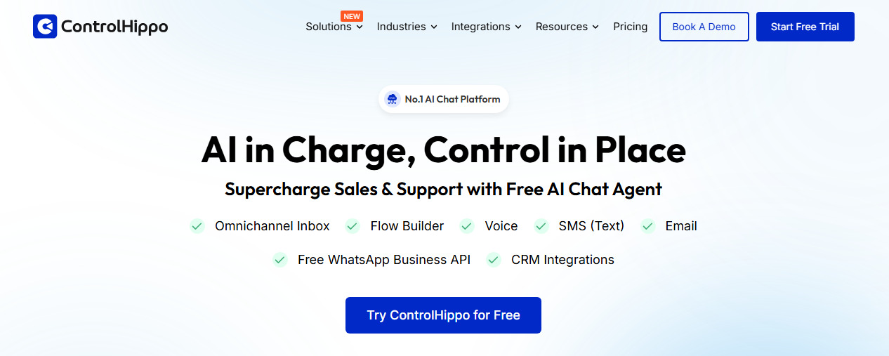 ControlHippo website screenshot.