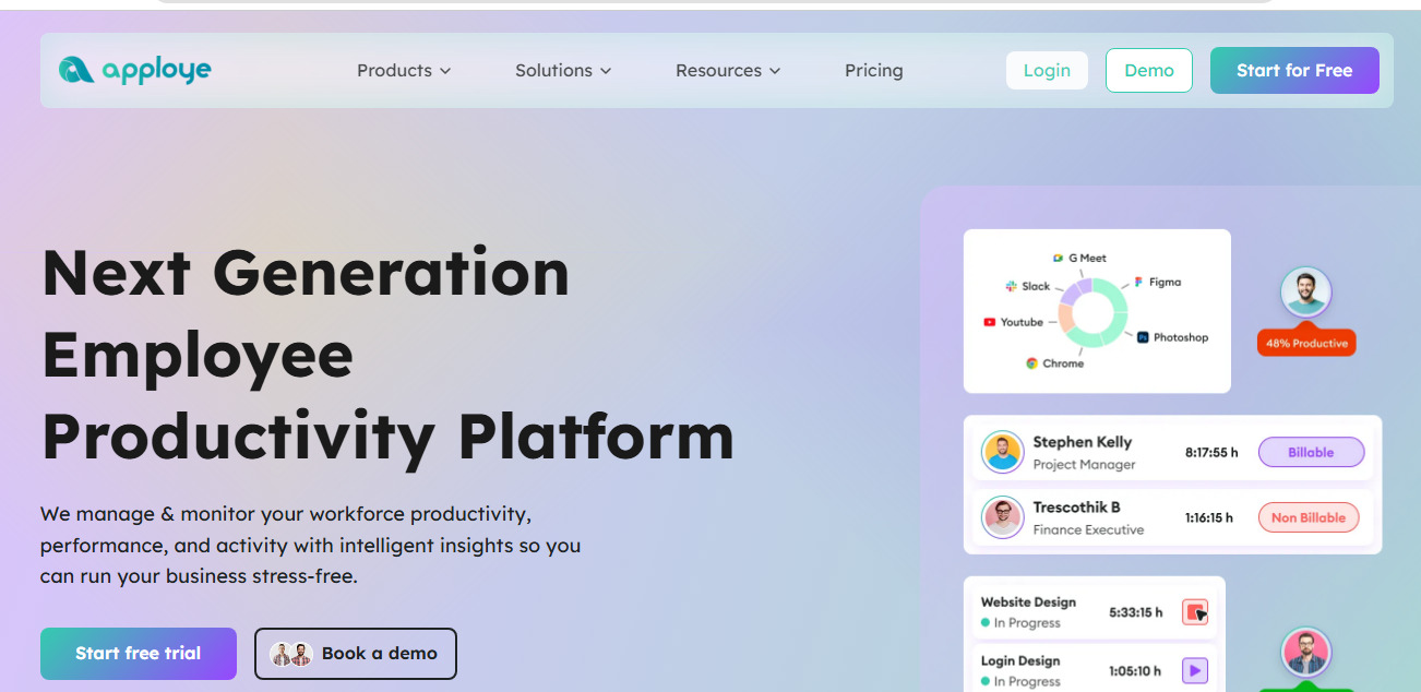 Apploye website screenshot.