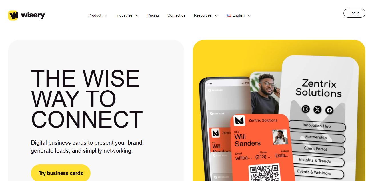 Wisery website screenshot.