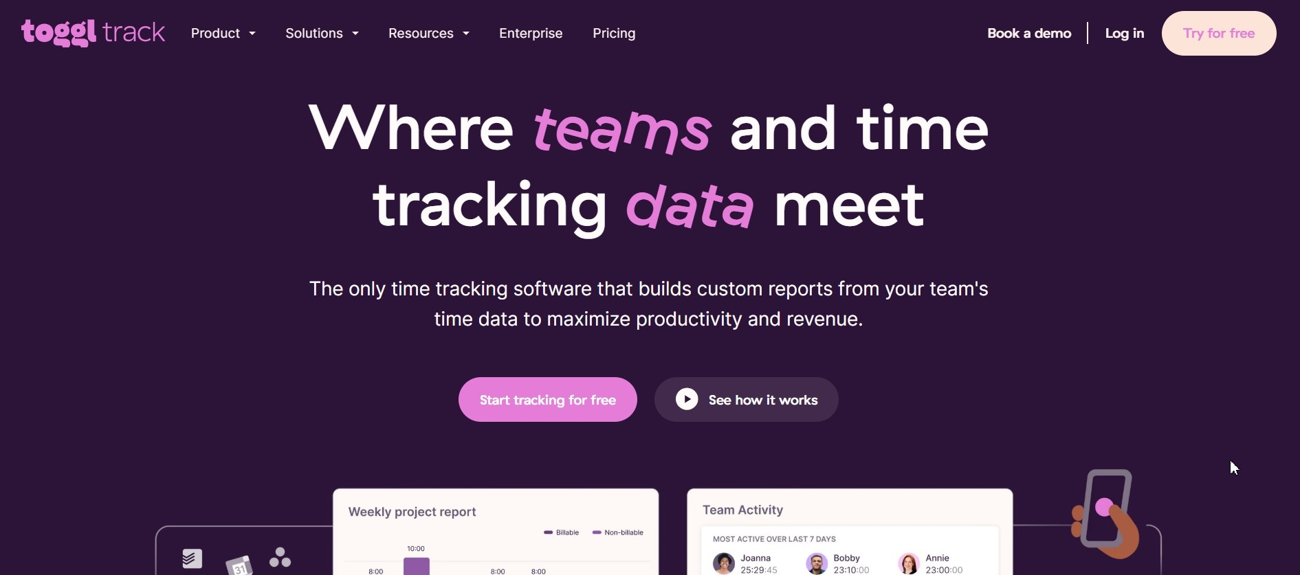 Toggl Track Time Tracking Software Screenshot