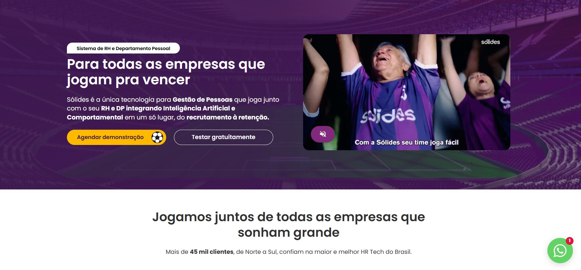 Captura de tela do site da Tangerino.
