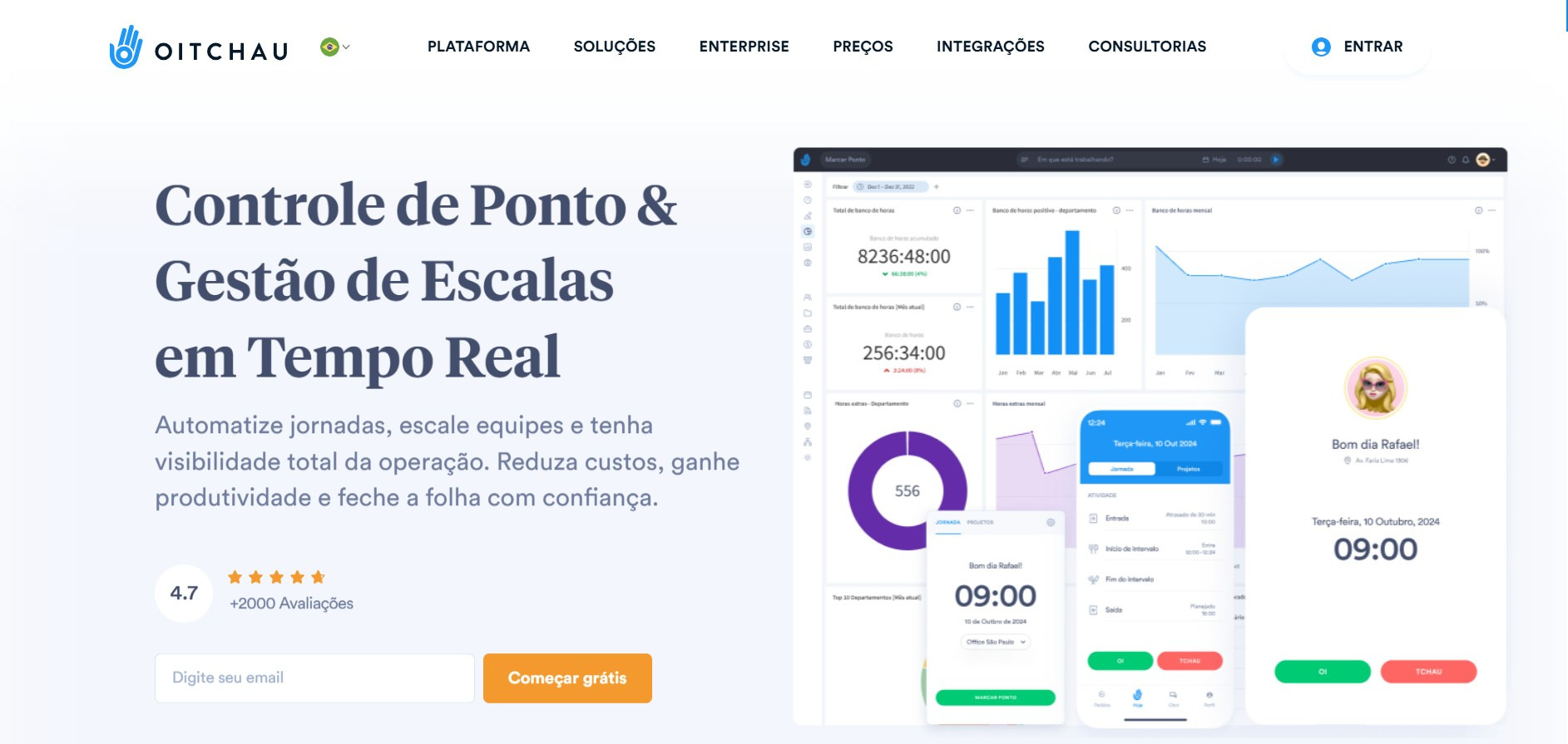 Captura de tela do site da Oitchau.