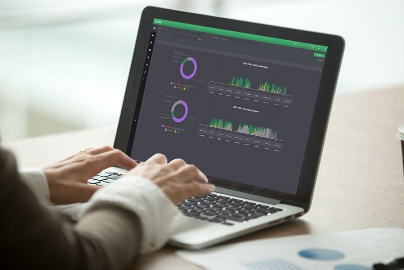 Laptop with launched Kickidler.