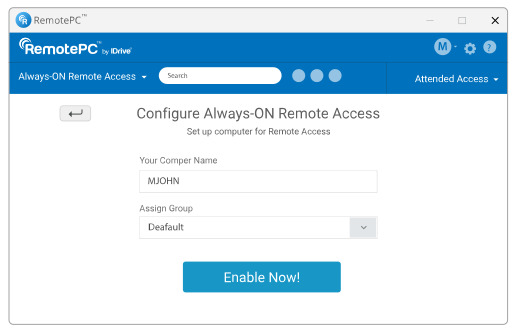 Интерфейс RemotePC
