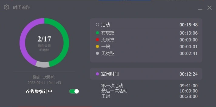 自我监控界面截图。